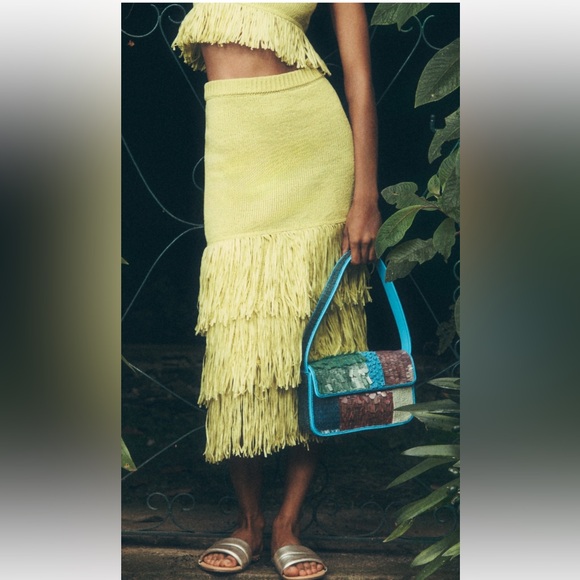 Tommy Beaded Patchwork Shoulder Bag Staud NWT - Picture 12 of 17